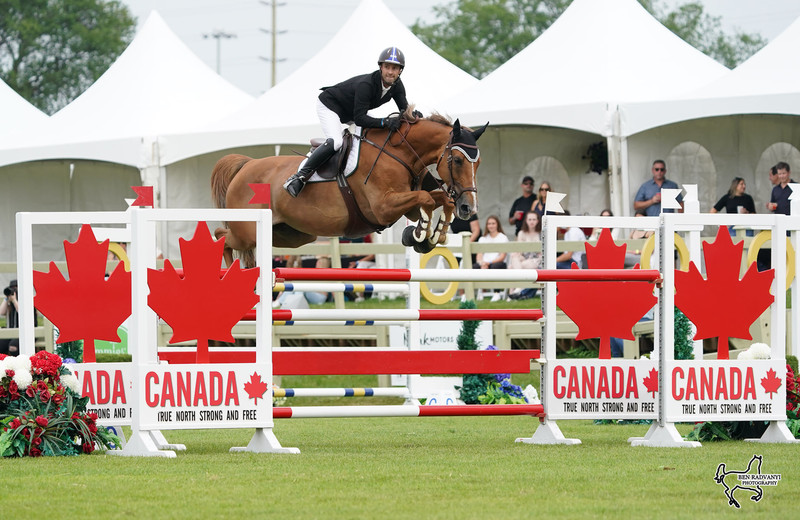 François Lamontagne et Chanel du Calvaire, Ottawa Equestrian Tournaments, 18 juillet 2021 (Ben Radvanyi Photography)
