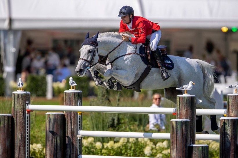 La dernière apparition internationale d’ULCHIN VAN DE DWERSE HAGEN, alias Cento Lano, en septembre 2021 à Riesenbeck, pour l’European Championship (photo : Dirk Caremans)