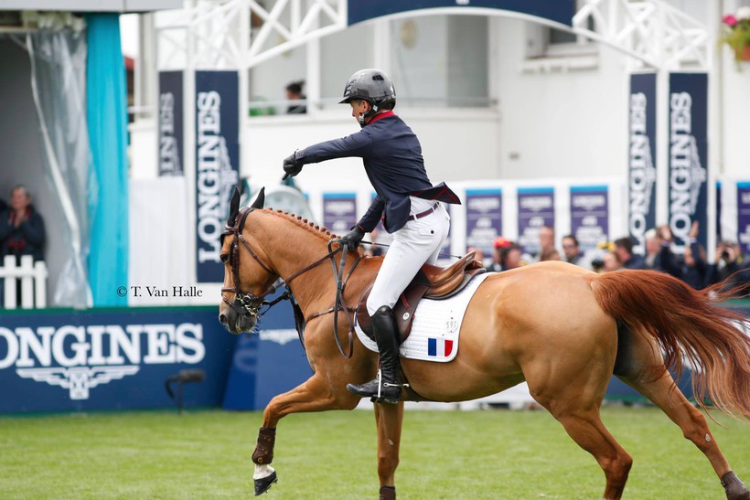 Thierry Rozier kondigde aan dat zijn ongelooflijke Venezia d’Ecaussinnes aan haar  laatste deelname toe was, en wel op de Hubside Jumping (T. Van Halle)